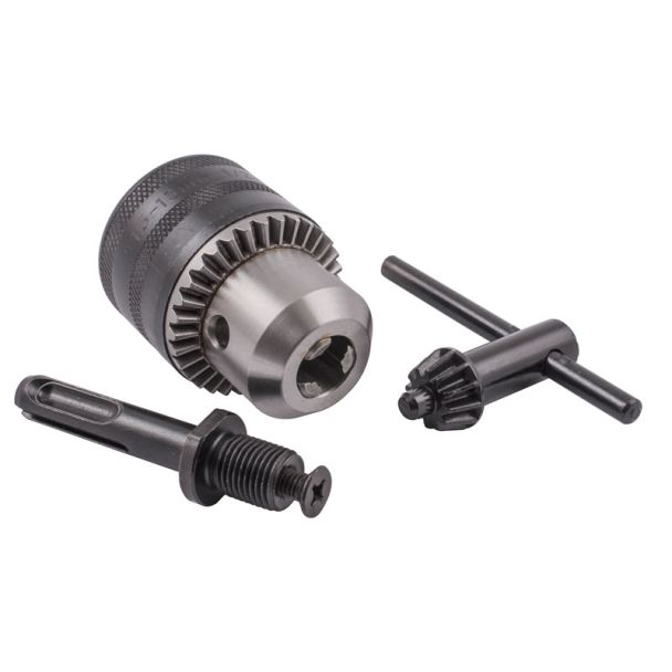 TORK CRAFT 13 MM Drill Chuck with key & SDS-Plus Adapter | Adendorff