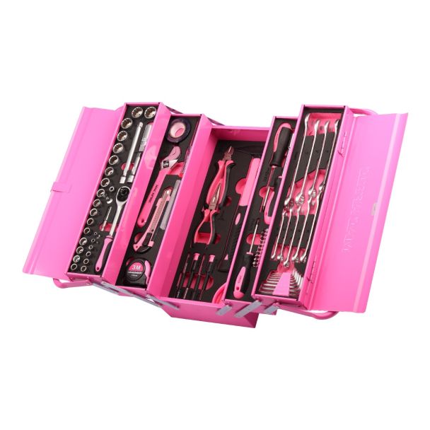 MAC AFRIC 124- Piece Pink Tool Set in Cantilever Toolbox