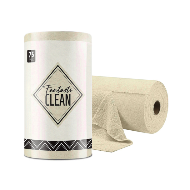 Microfiber Tear-Away Towels 75pc Beige