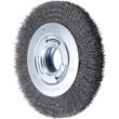 PFERD Wheel brush wide crimped RBU dia. 200x25xvariable hole steel wire dia. 0.30 universal bench grinder
