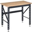 MAC AFRIC Work Table with Adjustable Footpads and Large Solid Wood Tabletop 