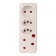 SWITCHED 4-Way Medium Surge Adaptor with Schuko – White