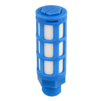 1/2" Male Plastic Breather Silencer Blue
