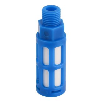 1/4" Male Plastic Breather Silencer Blue