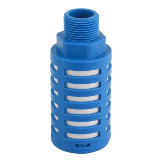 3/4" M Plastic Breather Silencer Blue