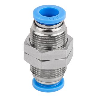 8 mm Metal Bulkhead Straight Connector