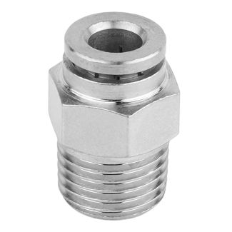 MPC06-02 6 mm x 1/4" M Metal PU Straight
