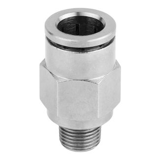 MPC10-02 10 mm x 1/4" M Metal PU Straight