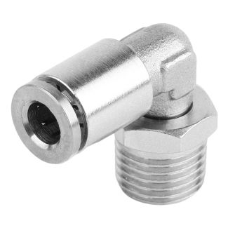 MPL06-02 6 mm x 1/4" M Metal PU Elbow
