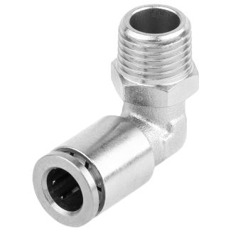 MPL08-02 8 mm x 1/4" M Metal PU Elbow