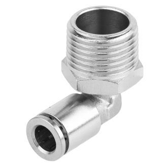 MPL08-04 8 mm x 1/2" M Metal PU Elbow