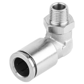 MPL10-01 10 mm x 1/8" M Metal PU Elbow