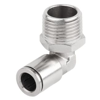 MPL10-04 10 mm x 1/2" M Metal PU Elbow