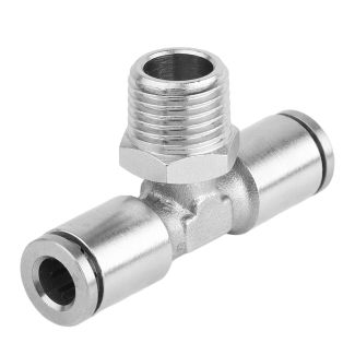 MPT06-02 6 mm x 1/4" M Metal PU T-Joint