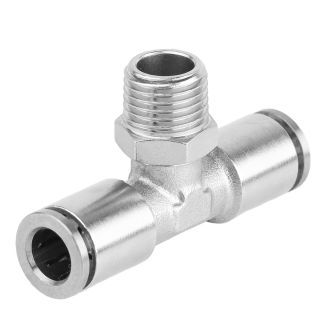 MPT08-02 8 mm x 1/4" M Metal PU T-Joint