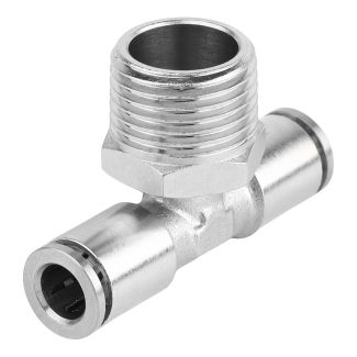 MPT08-04 8 mm x 1/2" M Metal PU T-Joint