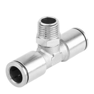MPT10-02 10 mm x 1/4" M Metal PU T-Joint