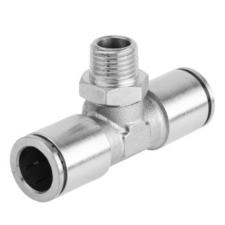 MPT12-02 12 mm x 1/4" M Metal PU T-Joint