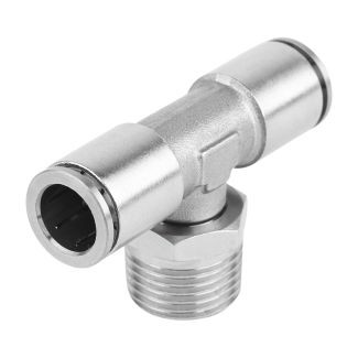 MPT12-04 12 mm x 1/2" M Metal PU T-Joint