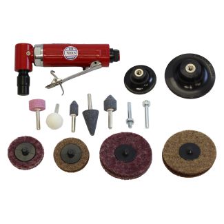 MAC AFRIC Angle Air Die Grinder with Sanding Pad + Stones