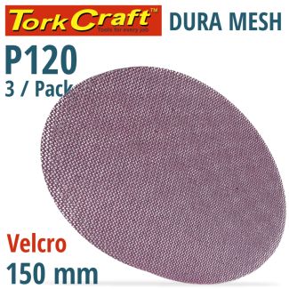 TORK CRAFT Dura Mesh 150mm Velcro ABR. Discs - 120Grit