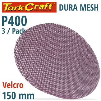 TORK CRAFT Dura Mesh 150mm Velcro ABR. Discs - 400Grit