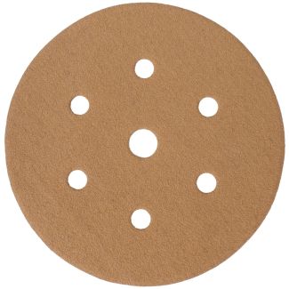 TORK CRAFT Gold Velcro Disc (50 pcs) 150 mm 6 + 1 Holes - 120 Grit