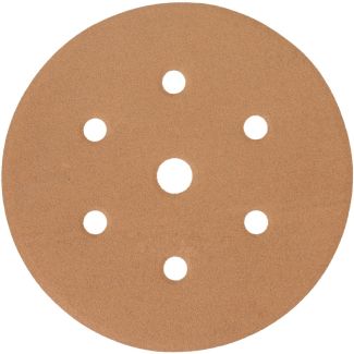 TORK CRAFT Gold Velcro Disc (50 pcs) 150 mm 6 + 1 Holes - 240 Grit