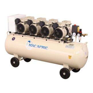 MAC AFRIC 100L Silent Oil Free Compressor 1.5 KW (2 HP) 230 V 