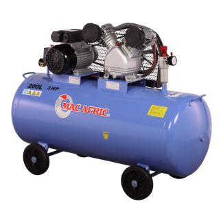 MAC AFRIC 200 Litre 2.2 KW (3 HP) 230 V Belt Driven "V-Type" Compressor
