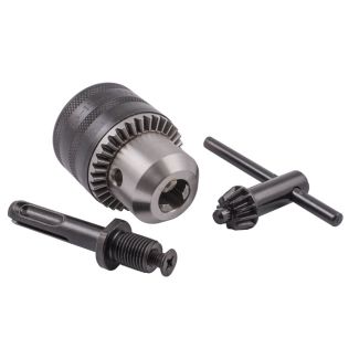 TORK CRAFT 13 MM Drill Chuck with key & SDS-Plus Adapter