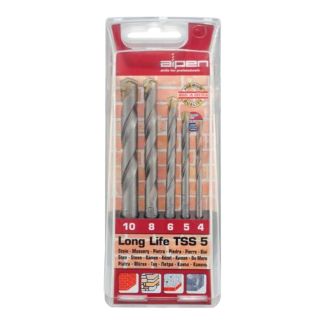ALPEN 5 PCS Masonry Drill Bit Set