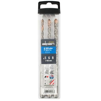 ALPEN SDS Plus F4 3 PCS Hammer Drill Bit Set (160 MM)