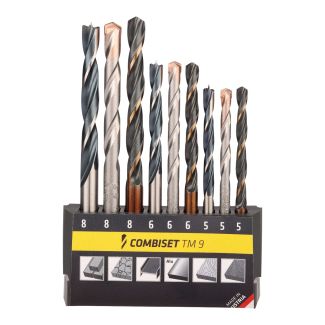 9 Piece Combination Drill Bit Set