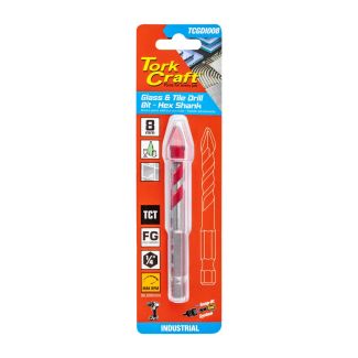 TORK CRAFT 8mm Glass & Tile Drill Bit 1/4" Hex