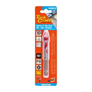 TORK CRAFT 10mm Glass & Tile Drill Bit – 1/4" Hex