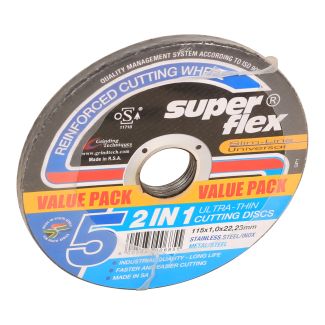 SUPERFLEX 6 PCS Steel Cutting Discs (115 x 1 x 22.23 MM)