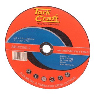 TORKCRAFT Cutting Disc for Steel 230 x 1.6 x 22.23 MM