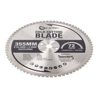 MAC AFRIC Thin Wall 355mm 72T Cold Cut Blade For ECUTLD050