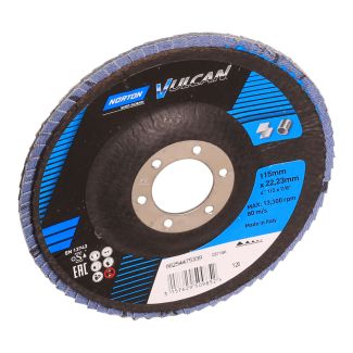 NORTON Vulcan Zirconia - Flap Discs 115 x 22.23 mm - 120 Grit