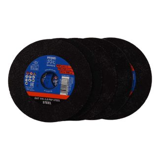 PFERD Cut-off wheel EHT 115x1.0x22.23 mm flat Universal Line PSF STEEL for steel (5-Pack)