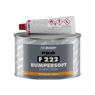 HB BODY F 222 Bumpersoft Elastic Filler, Black, 1kg