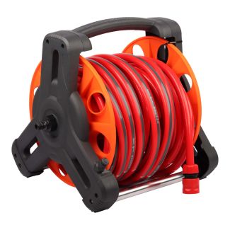 MAC AFRIC 20m Braided Garden hose Basic Hose Reel Set 