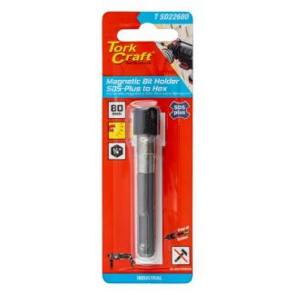 TORK CRAFT 80mm SDS Quick Change Magnetic Bit Holder 1/4" Hex