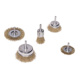 MAC AFRIC 5 PCS Wire Brush Set With 6 MM Shaft (VS TCW005-1)