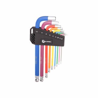 MAC AFRIC 9PCS Colour Long Ball-Headed Hex Wrench CRV