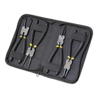 EXPERT 4 PCS 177 MM Circlip Plier Set (I/S & O/S) in Zip Case