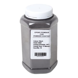 MATT BLACK 1 KG BOTTLE EPOXY POWDER