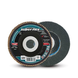 SUPERFLEX Industrial Zirconia Flap Discs 115x22mm - AZ60
