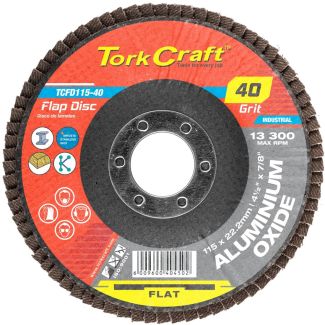 TORK CRAFT Aluminium Oxide Flap Sanding Disc 115 mm - 40 Grit